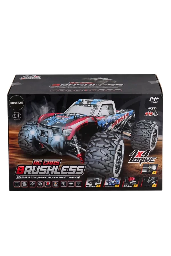 866-1602 Kumandalı 1:16 70 Km/h Brusless Araba 4x4