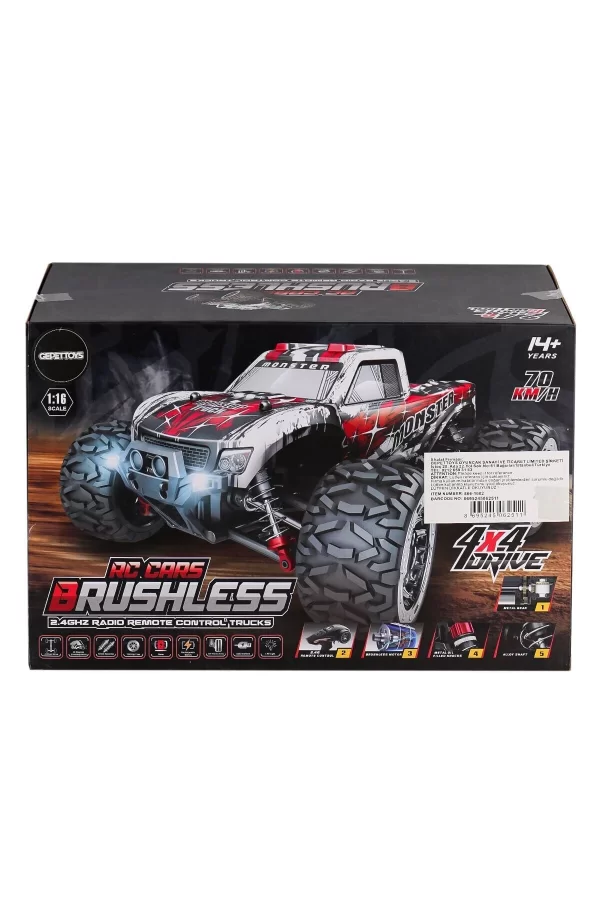 866-1602 Kumandalı 1:16 70 Km/h Brusless Araba 4x4