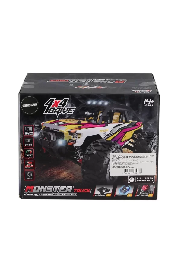 866-1612 1:16 Kumandalı 70 Km/h Monster Truck 4x4