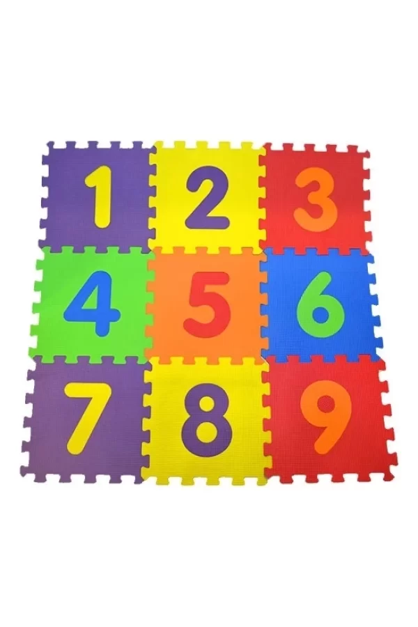 9 Parça Çocuk Oyun Karosu Eva Puzzle Yer Matı Sayılar Eğitici Oyun Halısı