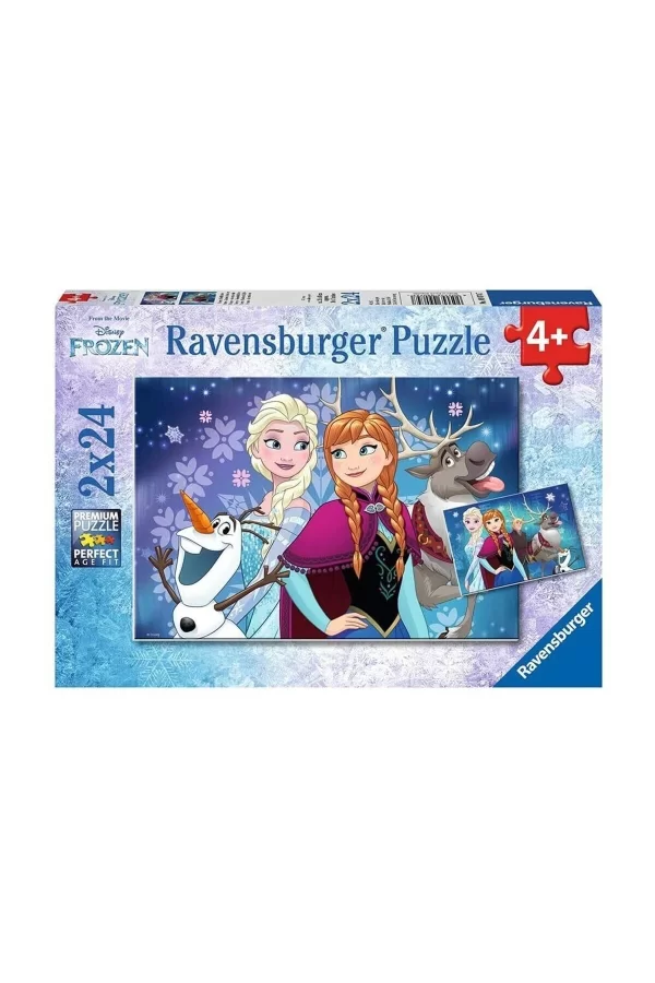 90747 Disney Frozen Kuzey Işıkları 2x24 Parça Ravensburger Puzzle