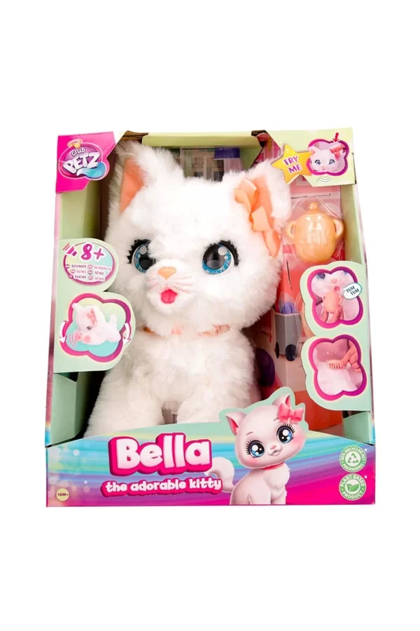 90773  Hareketli Ve Sesli Sevimli Peluş Kedicik Bella -sunman
