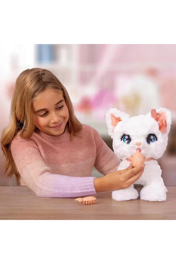90773  Hareketli Ve Sesli Sevimli Peluş Kedicik Bella -sunman