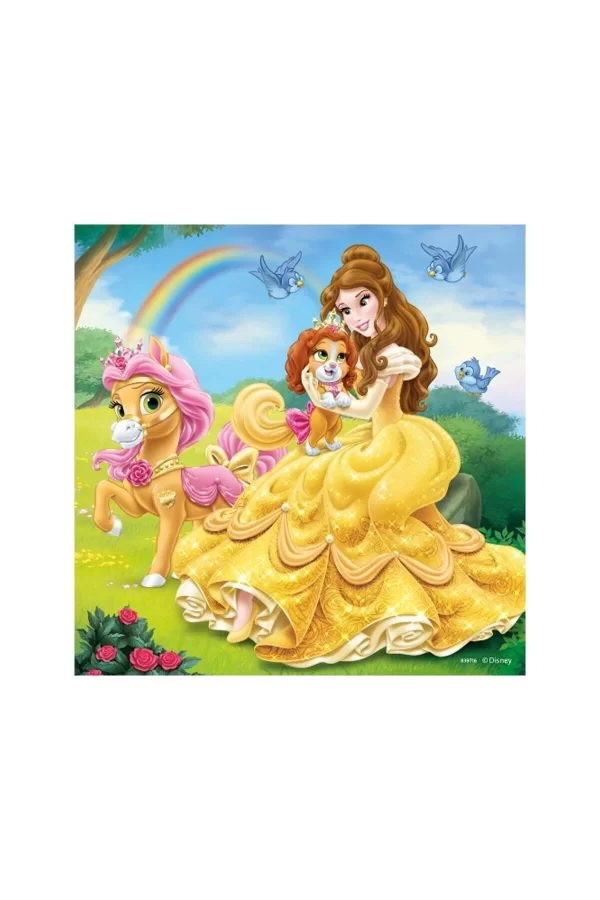 93465 Palace Pets Belle, Cinderella, Rapunzel 3x49 Parça Ravensburger Puzzle