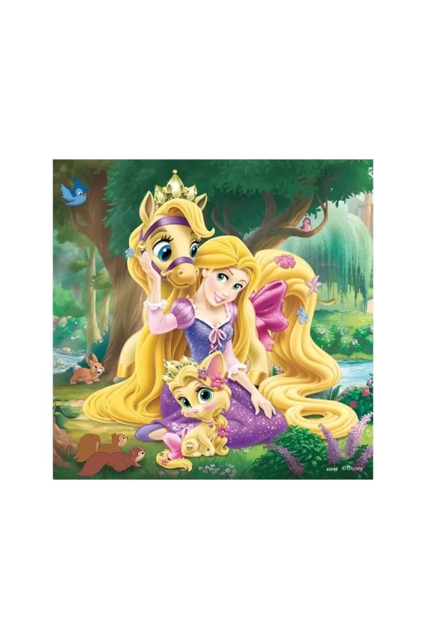93465 Palace Pets Belle, Cinderella, Rapunzel 3x49 Parça Ravensburger Puzzle
