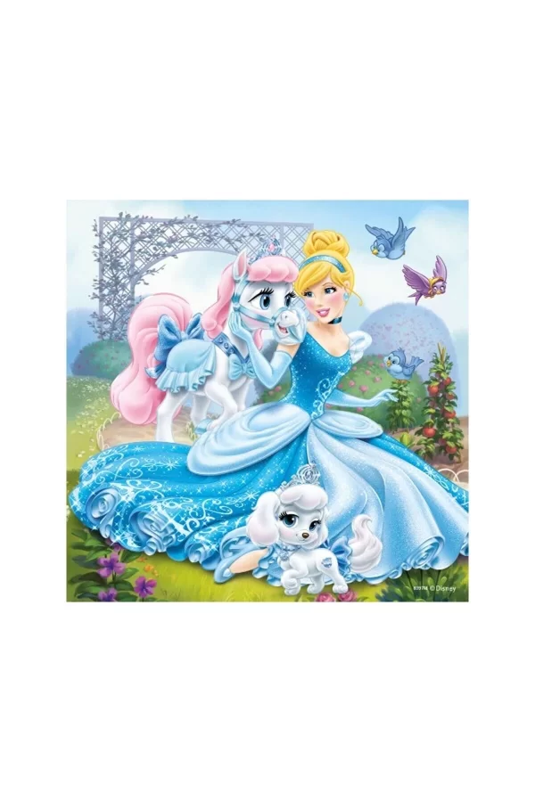 93465 Palace Pets Belle, Cinderella, Rapunzel 3x49 Parça Ravensburger Puzzle