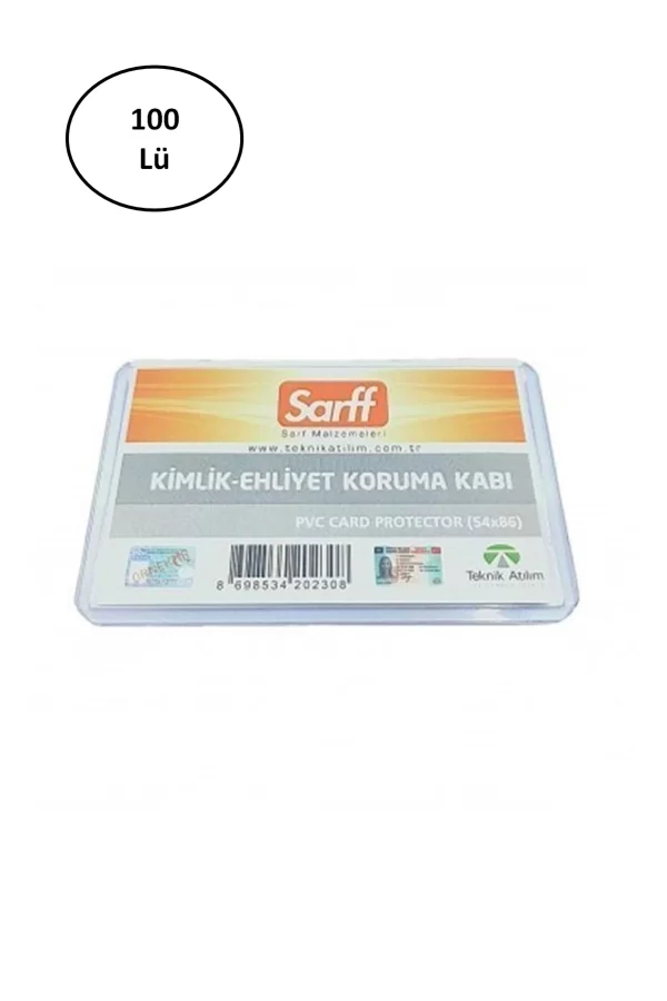 A-031H Pvc Lüx Şeffaf Ehliyet Kabı 100lü