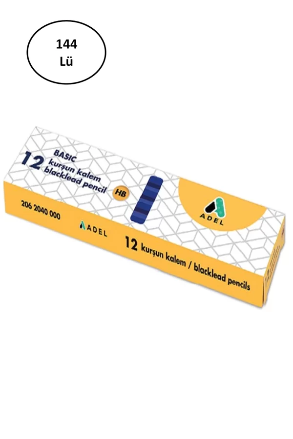 Adel Basic Köşeli Daldırma Kurşun Kalem Hb 144lü
