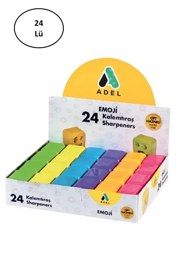 Adel Cubies Emoji Kalemtraş 24lü