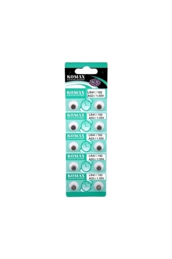 Ag3 Saat Pili - Düğme Pil 10lu Paket Lr41/192 1.55v