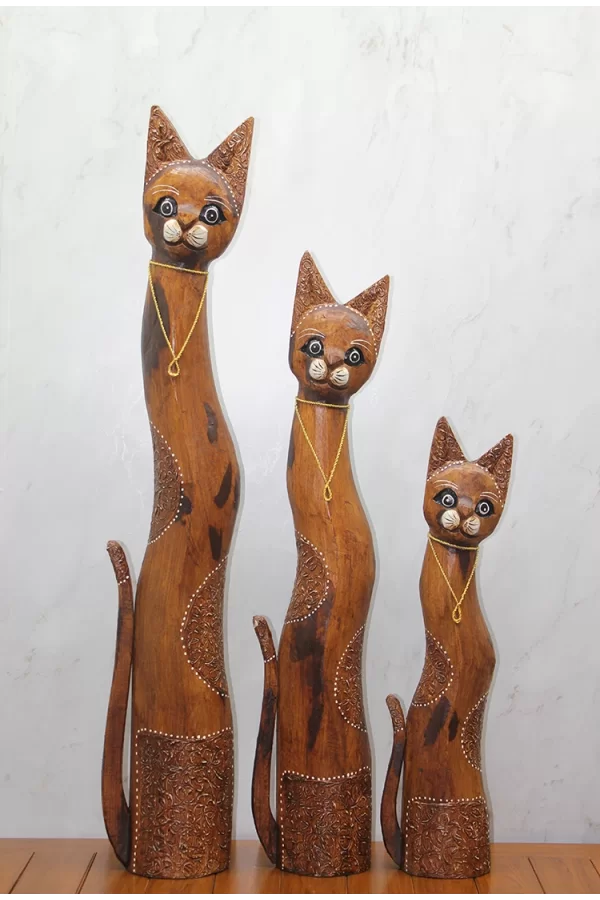 Ahşap 3lü Kedi Seti 1 Metre Model 1