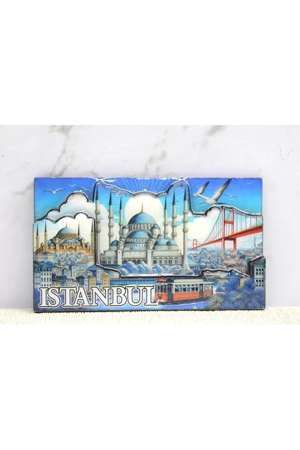 Ahşap İstanbul Temalı Magnet Alk4362