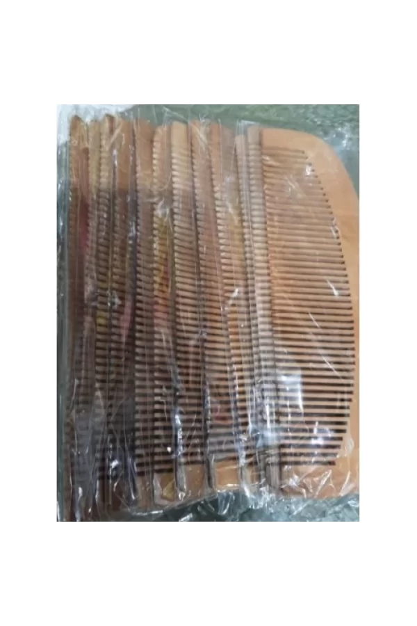 Ahşap Tarak 12li Paket Dar Dişli OVAL