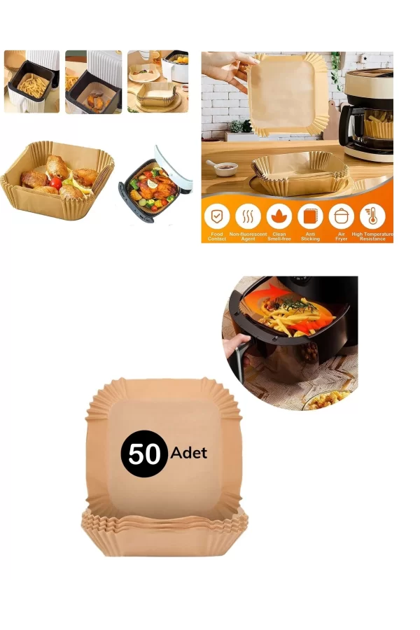 Airfreyer Fritöz Kağıdı Kare Xl / Xxl 50li