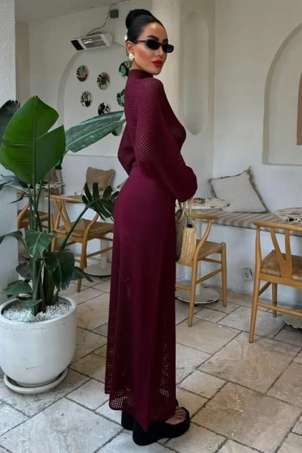Ajurlu Triko Elbise 2854