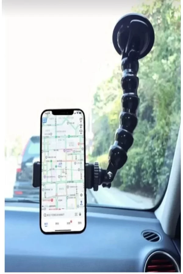 Luz&Pos Akrobat Vantuzlu Teleskobik Telefon Tutucu - Siyah