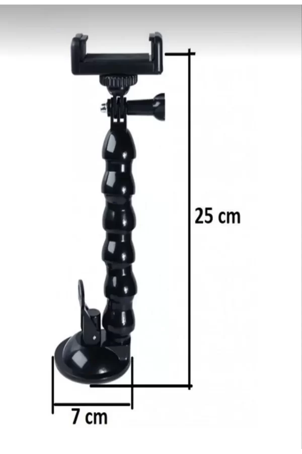 Luz&Pos Akrobat Vantuzlu Teleskobik Telefon Tutucu - Siyah