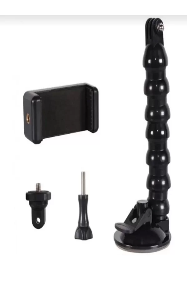 Luz&Pos Akrobat Vantuzlu Teleskobik Telefon Tutucu - Siyah