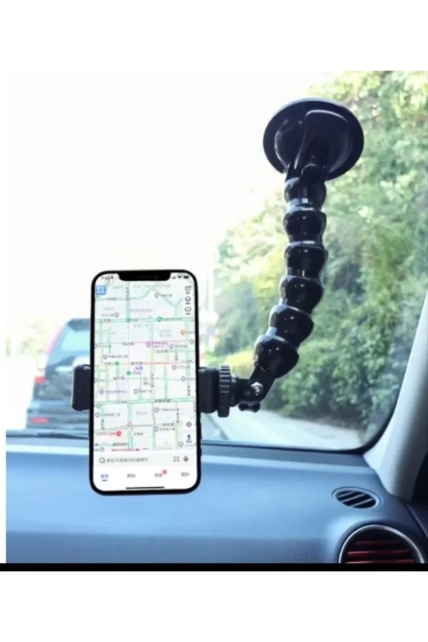 Luz&Pos Akrobat Vantuzlu Teleskobik Telefon Tutucu - Siyah