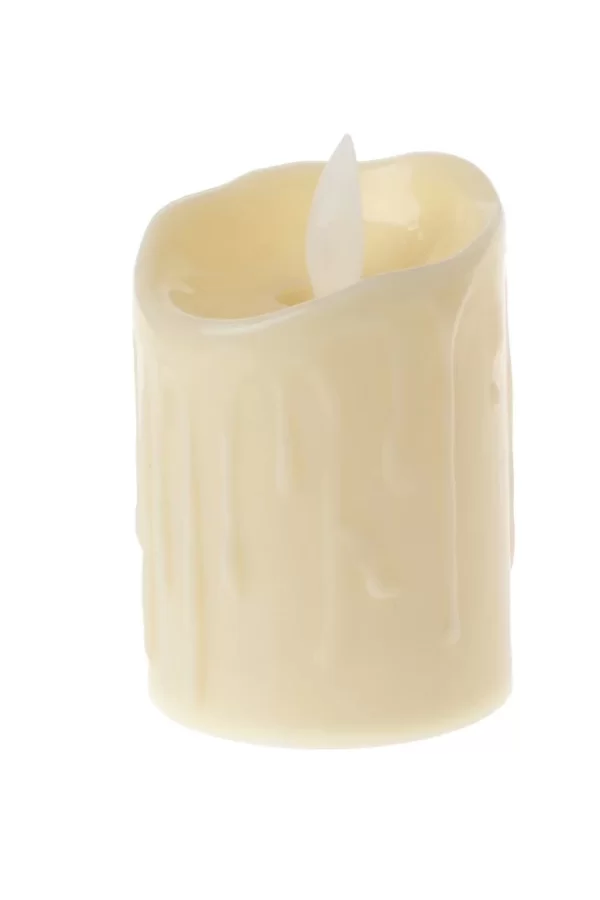 Alevli Led Mum Hareketli Alev Görünümlü Dekoratif Mum - 3lü Set (orta Boy)
