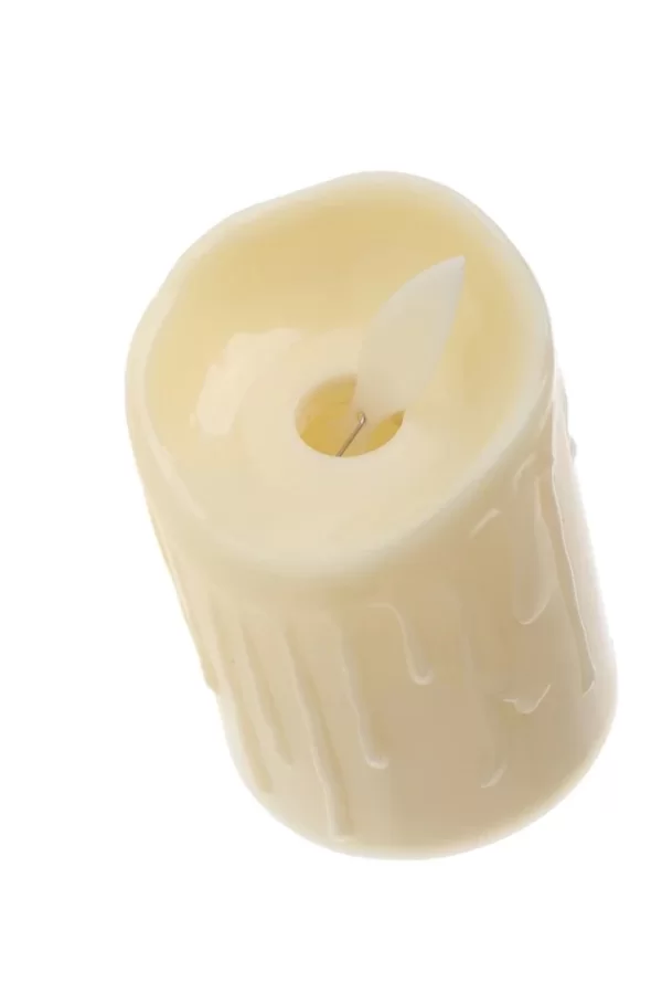 Alevli Led Mum Hareketli Alev Görünümlü Dekoratif Mum - 3lü Set (orta Boy)