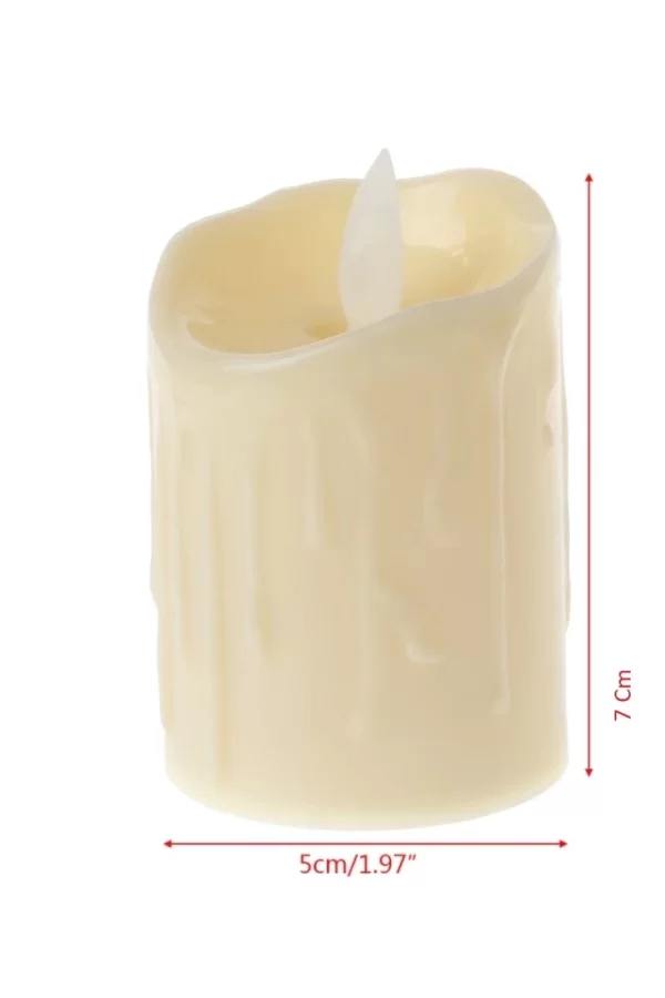 Alevli Led Mum Hareketli Alev Görünümlü Dekoratif Mum - 7cm