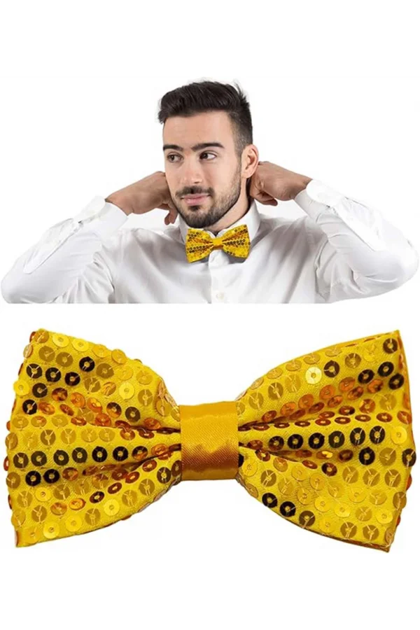 Altın Payetli Pullu Papyon