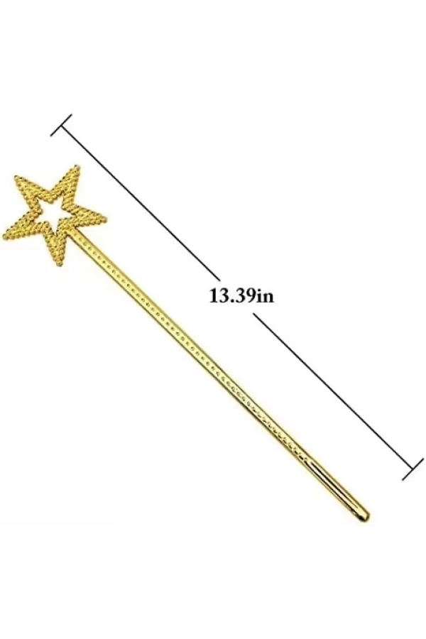 Altın Renk Yıldız Peri Asası Peri Değneği 34 Cm 1 Adet