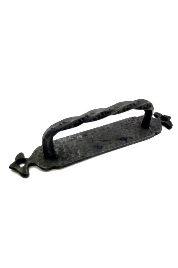Antika Tarz Dekoratif Pirinç Burgulu Çekme Kol - 205x33 Mm, Oksit