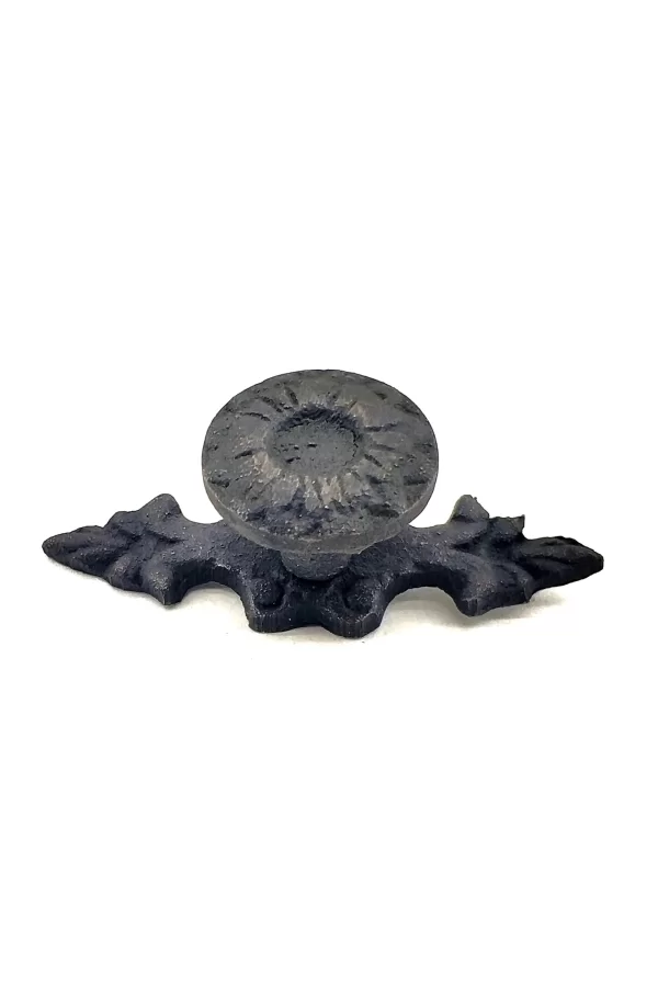 Antika Tarz Dekoratif Pirinç Çiçek Düğme - 20x53 Mm, Oksit