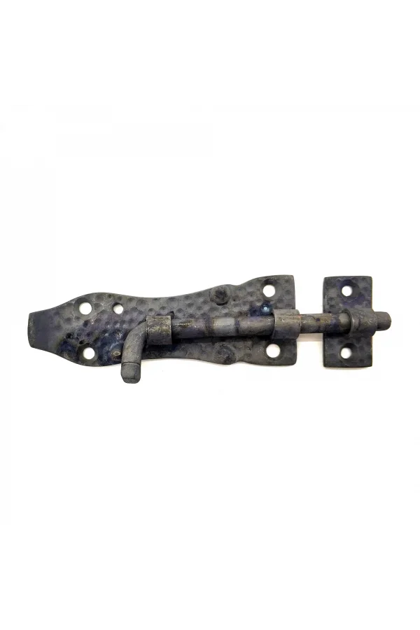 Antika Tarz Dekoratif Pirinç Dövme Kapı Sürgüsü - 7cm, Oksit