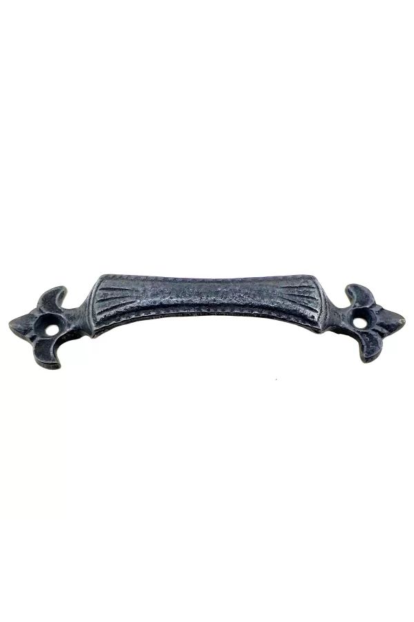 Antika Tarz Dekoratif Pirinç Lale Mobilya Kulbu - 27x115 Mm, Oksit