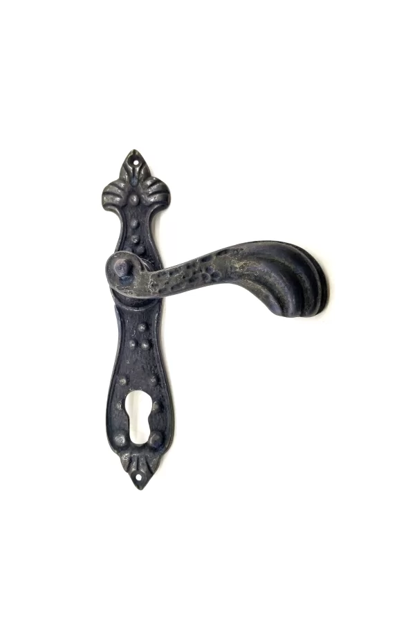 Antika Tarz Dekoratif Pirinç Mevlana Banyo Kapı Kolu - 228x48 Mm, Oksit