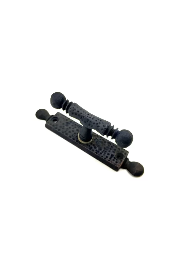 Antika Tarz Dekoratif Pirinç Misket Pencere Kolu - 165x32 Mm, Oksit