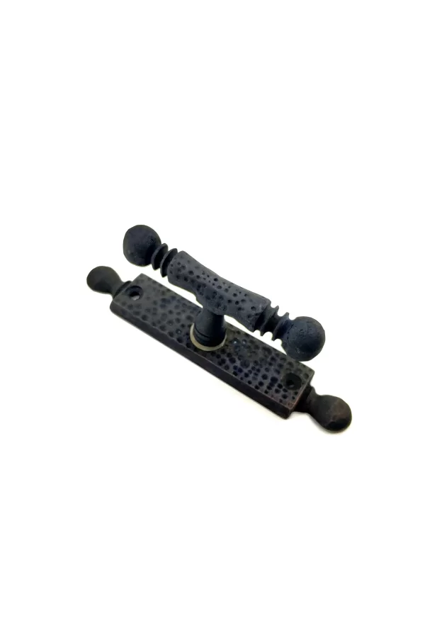 Antika Tarz Dekoratif Pirinç Misket Pencere Kolu - 165x32 Mm, Oksit