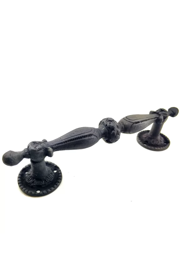 Antika Tarz Dekoratif Pirinç Sütun Çekme Kapı Kolu - 219x49 Mm, Oksit