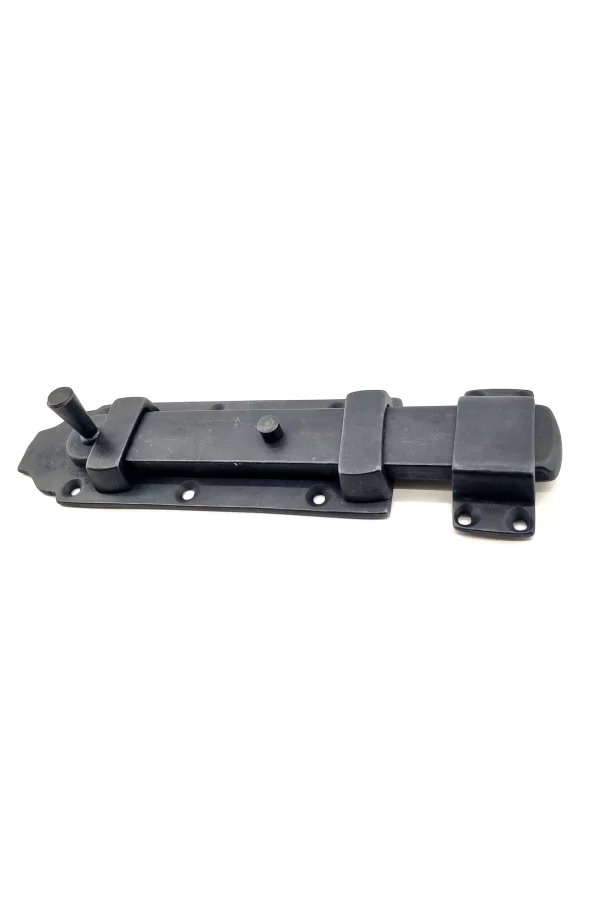 Antika Tarz Dekoratif Pirinç Yassı Kapı Sürgüsü - 55x215 Mm, Oksit