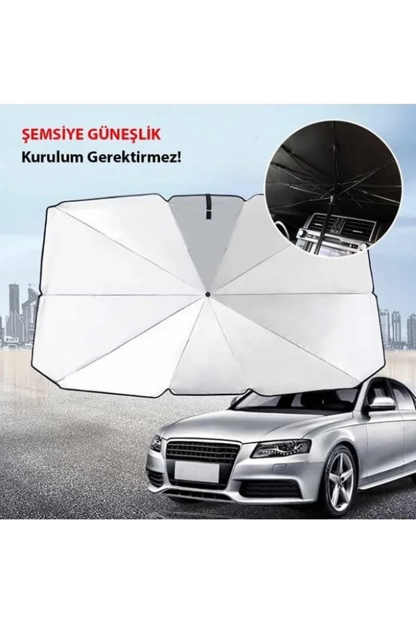 Araba Güneş Gölge Koruyucu Şemsiye Oto Ön Cam Güneşlik(145cm*79cm)