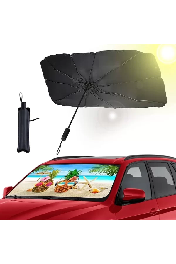 Araba Güneş Gölge Koruyucu Şemsiye Oto Ön Cam Güneşlik(145cm*79cm)