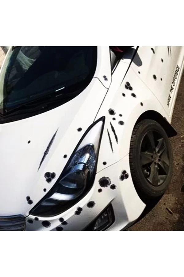 Araç Sticker Mermi Ve Oto Sticker Yara Şeklinde 3d