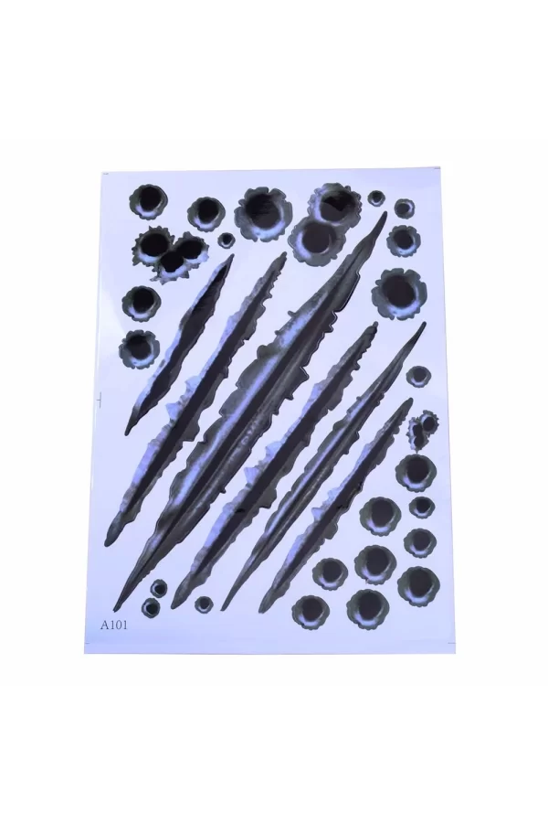 Araç Sticker Mermi Ve Oto Sticker Yara Şeklinde 3d