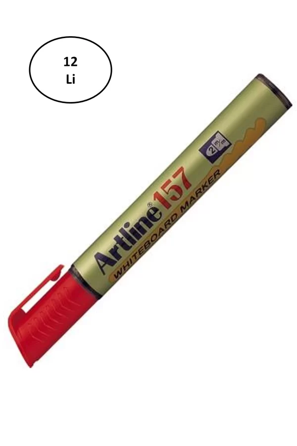 Artline 159 Whiteboard Marker Red Kesik Uç 12li