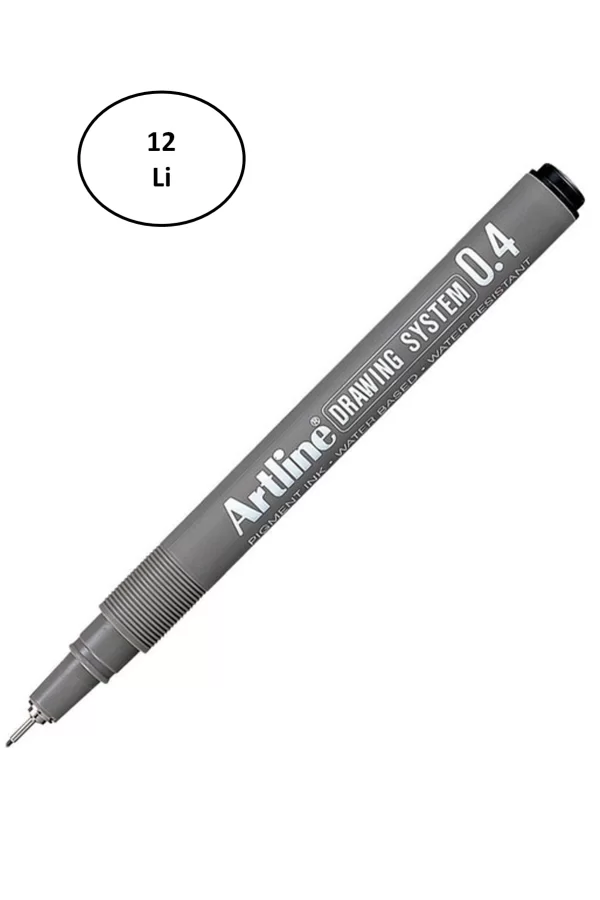 Artline 234 Çizim Kalemi 0.4 mm Siyah 12li