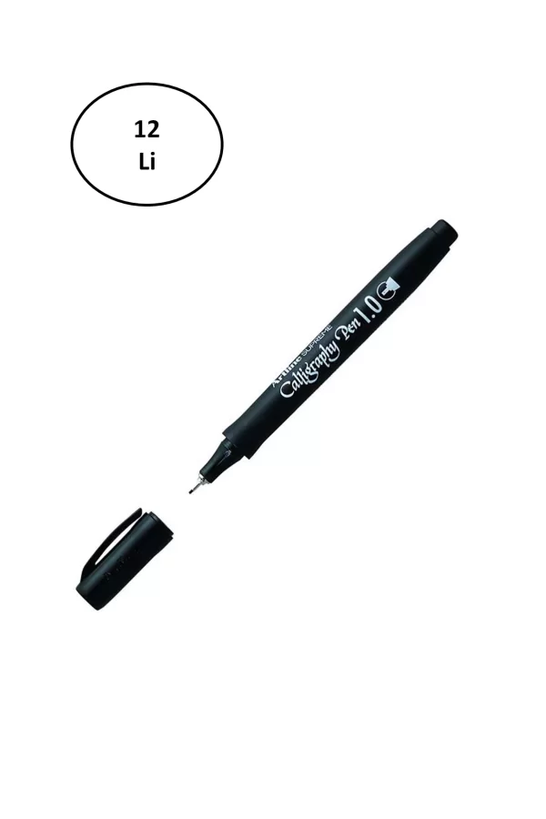 Artline Supreme Calligraphy Pen 1.0 Kaligrafi Kalemi Siyah 12li
