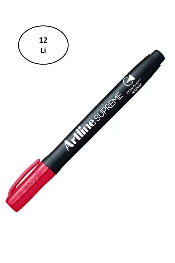 Artline Supreme Permament Markör 1.0 Mm Kırmızı 12li