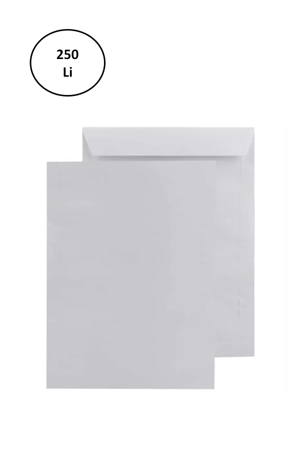 Asil Doğan As-0853 1. Hamur Torba Zarf Extra Silikonlu 24X32 110 Gr Beyaz 250li