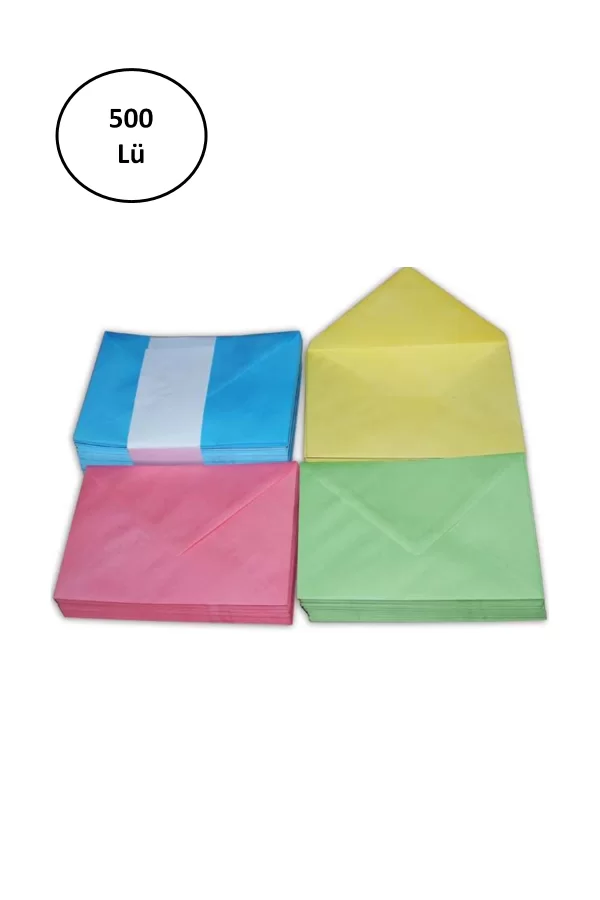 Asil Doğan As-5204 Karışık Renkli Davetiye Zarfı 13x18 Cm 80 Gr 500lü