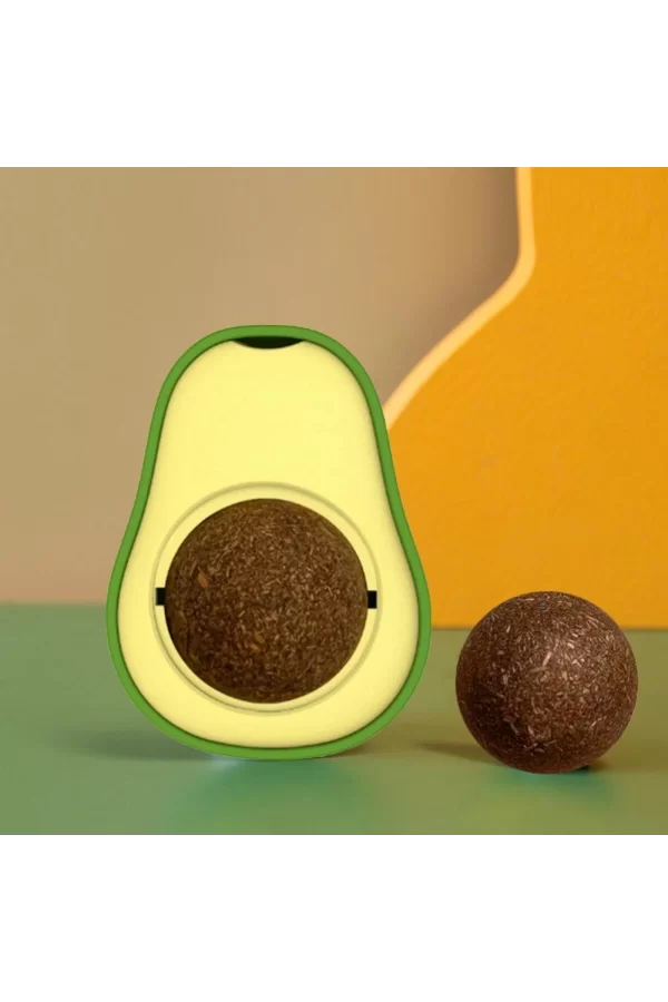 Avokado Dönen Kedi Nanesi Cat Oyun Topu Doğal Kedi Oyuncağı