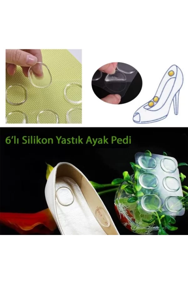 Ayak Nasır 6lı Ped - Ayak Vurma Önleyici Silikon Ped