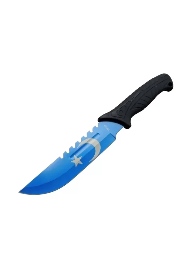 Ayyıldız Mf033bl Mavi Av Bıçağı 31cm - Testere Detaylı Bıçak, Kılıflı, Plastik Sap